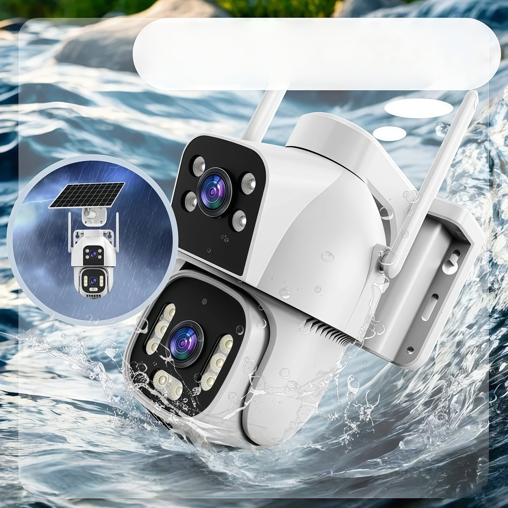 Solar Dual-Lens 4G Outdoor Security Camera with Night Vision