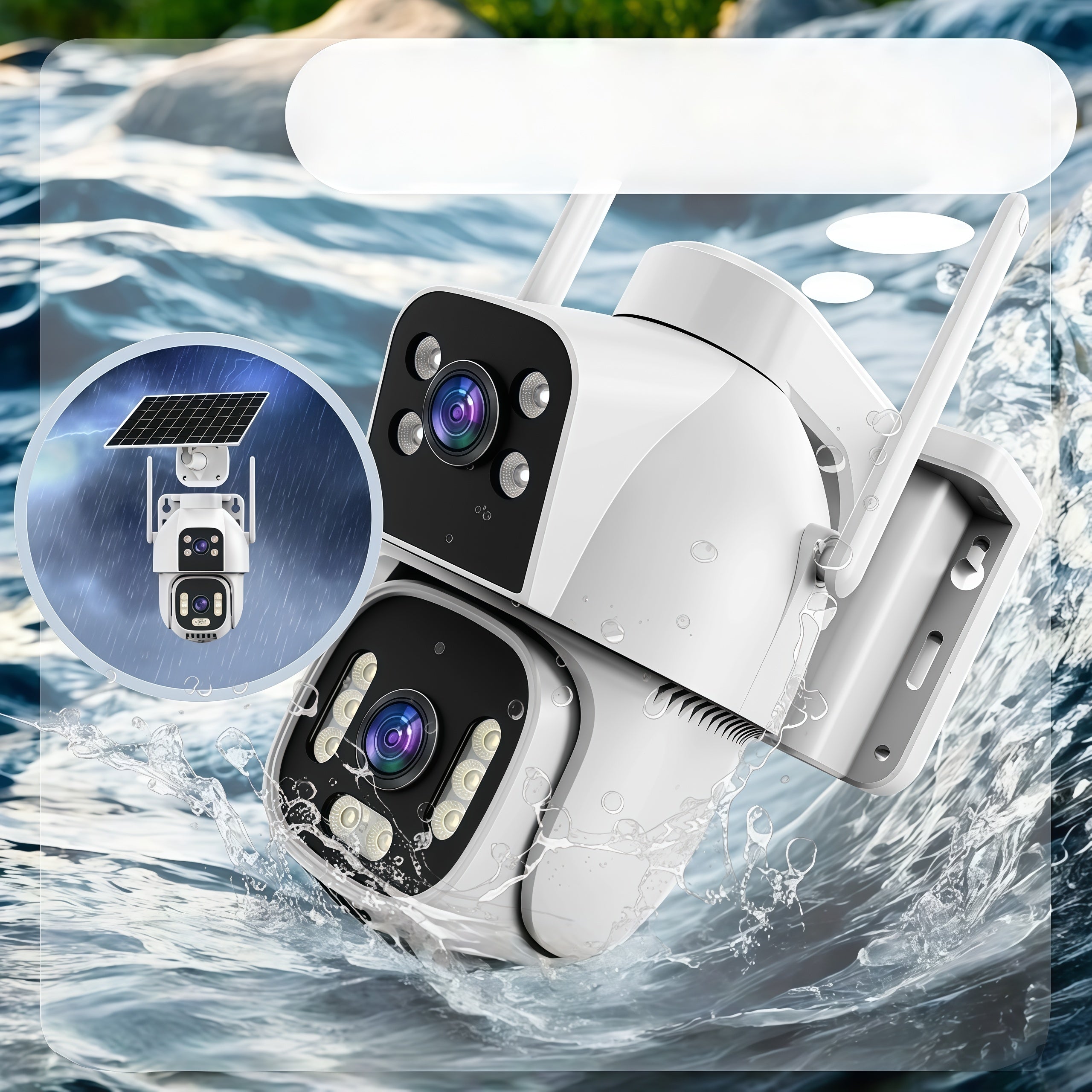 Solar Dual-Lens 4G Outdoor Security Camera with Night Vision